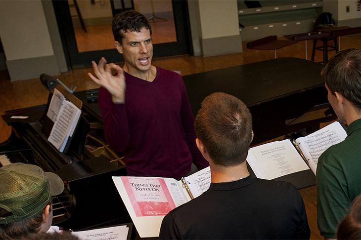 C. Leonard Raybon rehearses with a Tulane choir C. Leonard Raybon rehearses with a Tulane choir