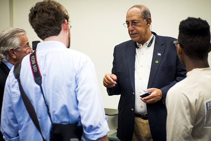 Gen. Russell Honore at a social work class