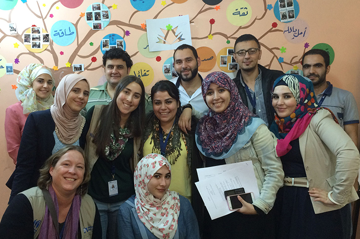 Social work student Sam Sahl in Syria. Social work student Sam Sahl in Syria.