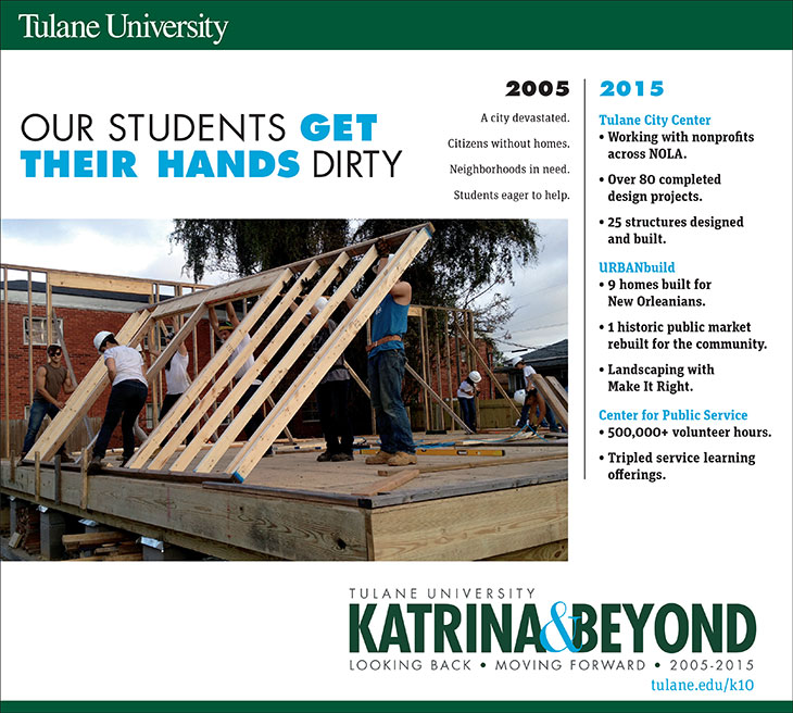 School of Architecture ad for Advocate Katrina series