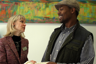 Julie Jackson with student TylerWhittenberg