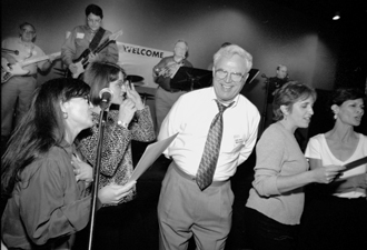 Leland Bennett with the Tulanians singing group.