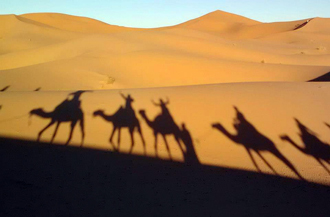 Morocco desert shadows