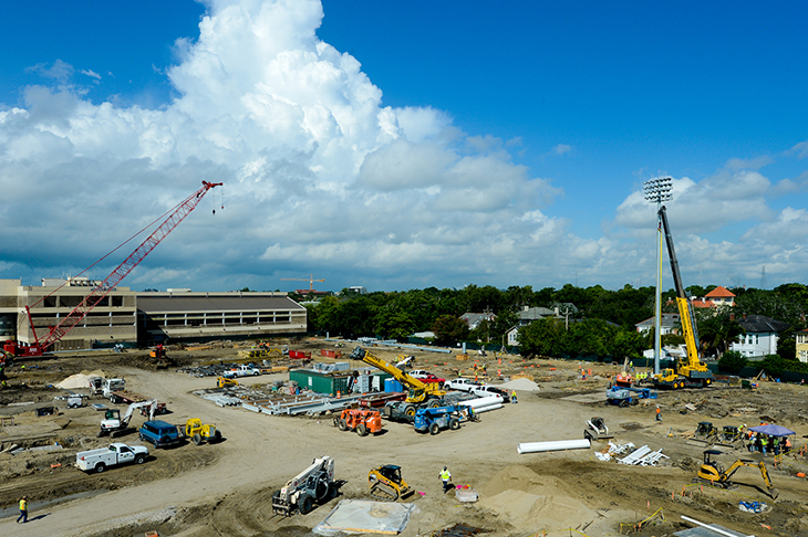 Yulman Stadium construction site