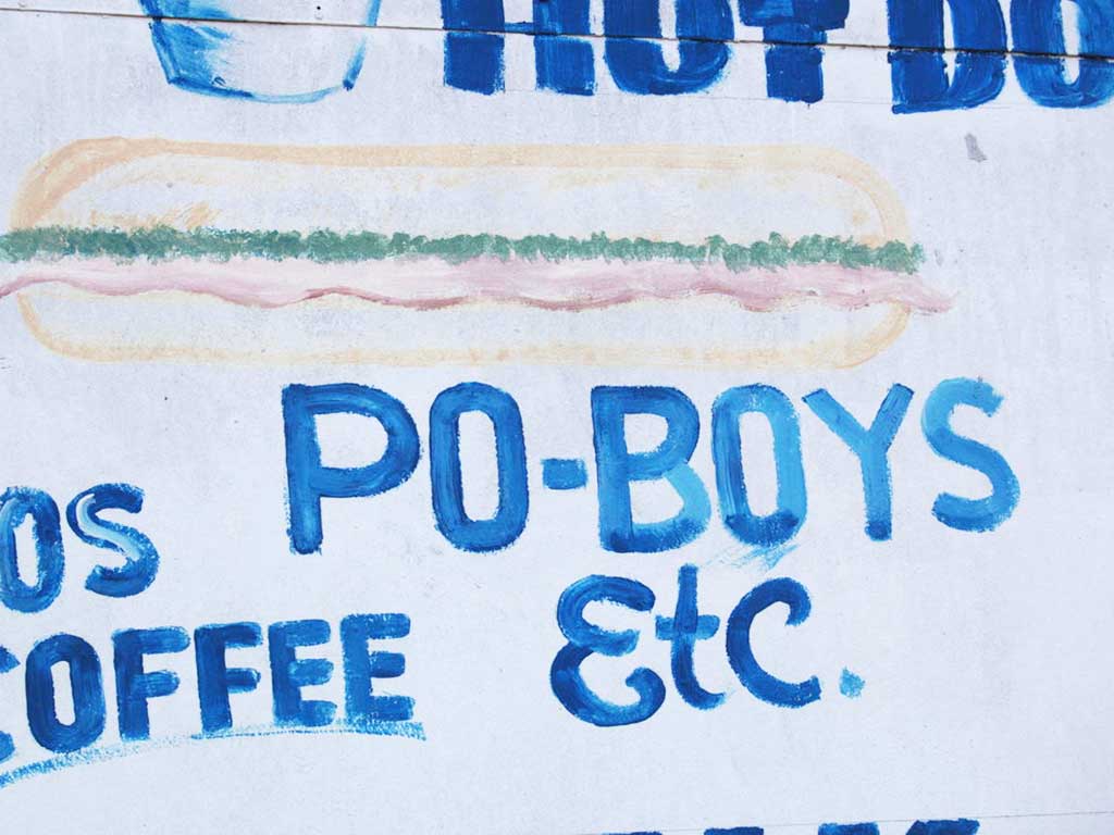 Poboy store sign
