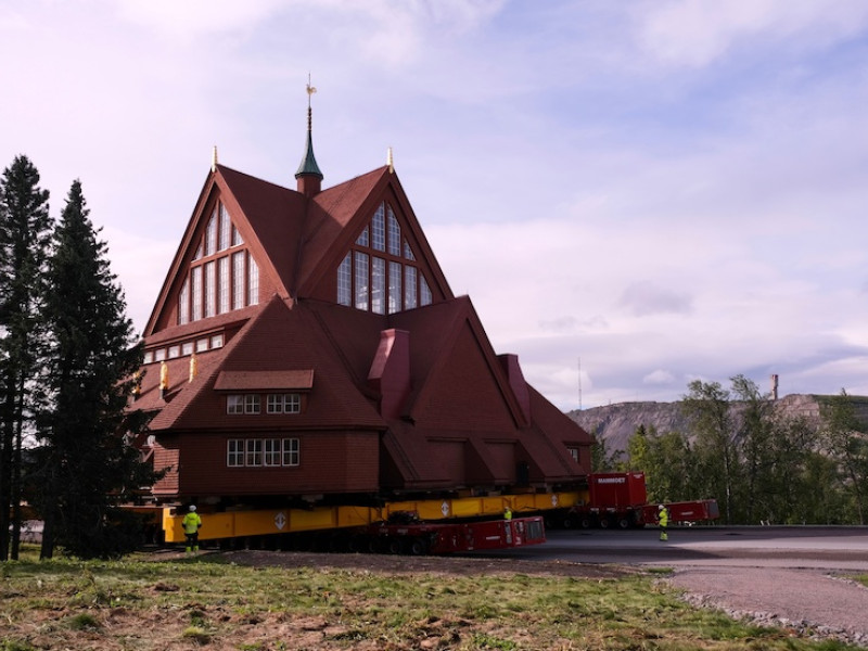 Church in Sweden moved inland