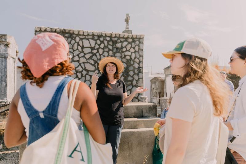 Heather Veneziano and students