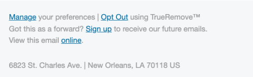 Tulane Today email manage preferences link