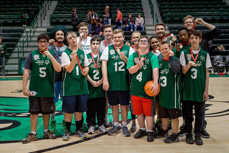 The Special Olympics Rivalry Basketball Game promotes fun and well-being through athletic competition.