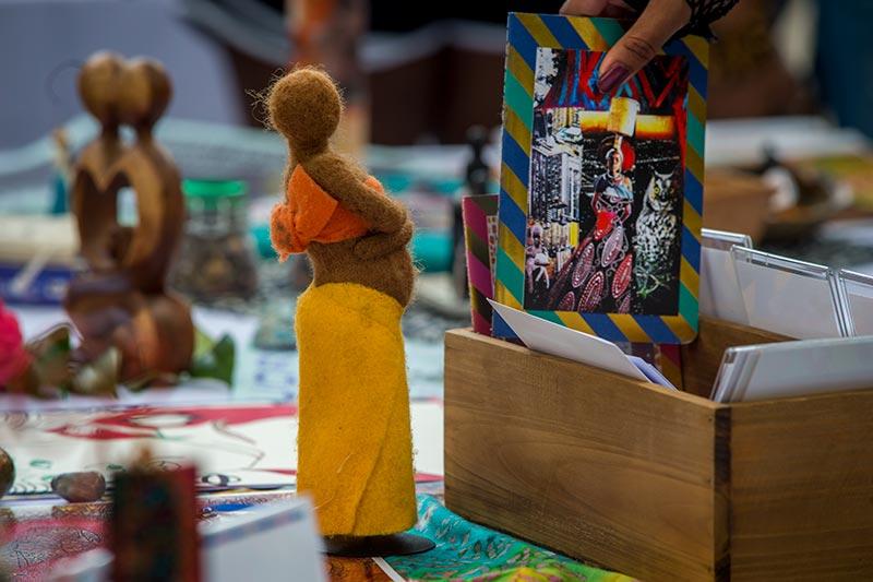 The art of Soraya Jean-Louis McElroy is available on greeting cards, notepads and writing journals. Black Art Market turns Pocket Park into a festive bazaar.
