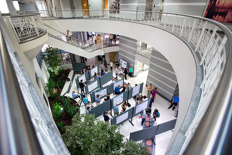 Researchers come together for annual health science poster presentations.