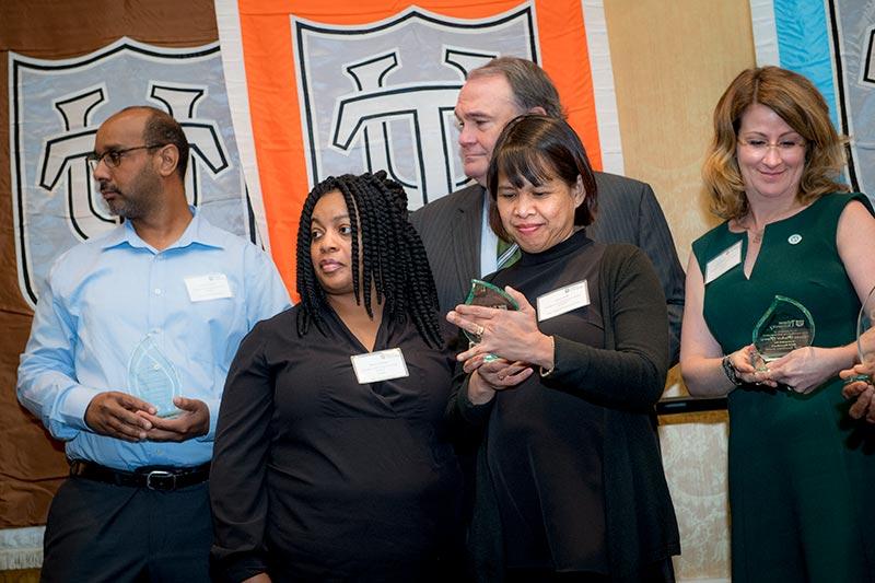 Tulane recognizes milestone employment anniversaries and the President’s Staff Excellence and Departmental/Team Excellence Award winners at a service recognition luncheon. Tulane recognizes milestone employment anniversaries and the President’s Staff Excellence and Departmental/Team Excellence Award winners at a service recognition luncheon.