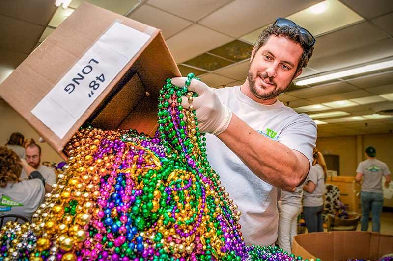 More than 600 Tulane staffers from the New Orleans, North Shore and Mississippi campuses volunteered to spread out across the region and help local non-profits for the Wave of Green Day of Service.