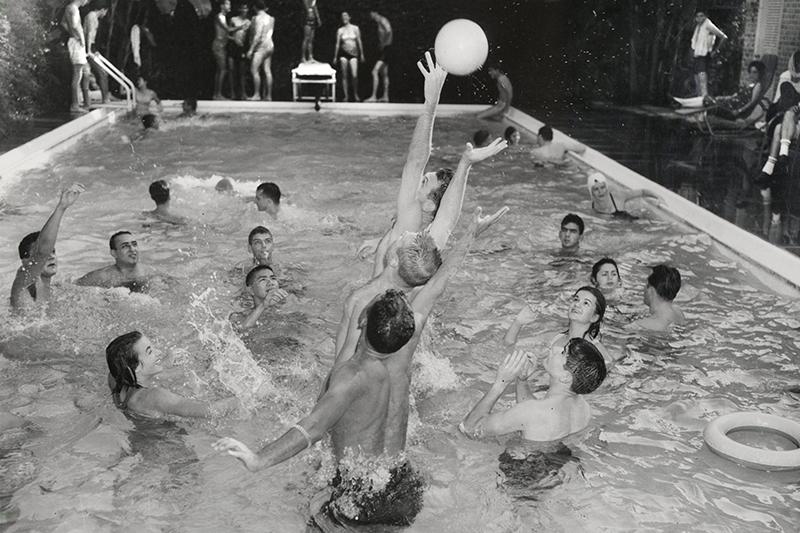 Tulane students beat the summer heat in an undisclosed pool in the early 1960s. 