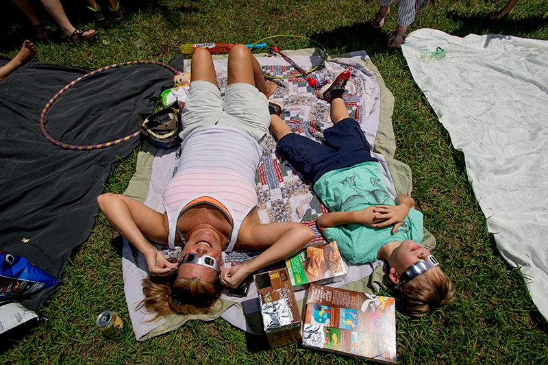 Locals are captivated by the awe-inspiring solar eclipse.