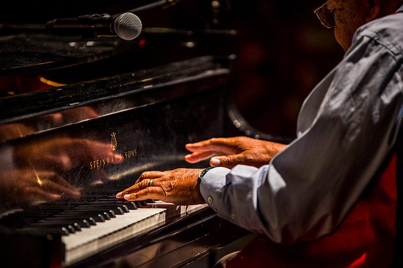 Legendary bandleader, educator, NEA Jazz Master, and patriarch of one of New Orleans' most renowned musical families, Ellis Marsalis performed his annual free concert at Tulane on Thursday night presented by the Lagniappe Series of Newcomb-Tulane College. Legendary bandleader, educator, NEA Jazz Master, and patriarch of one of New Orleans' most renowned musical families, Ellis Marsalis performed his annual free concert at Tulane on Thursday night presented by the Lagniappe Series of Newcomb-Tulane College.