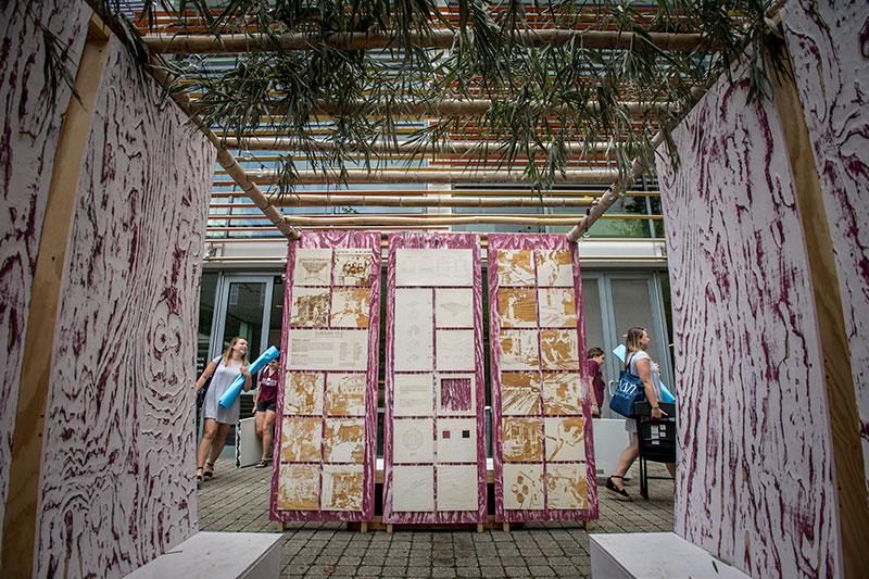  Architecture students use their skills to commemorate Sukkot.