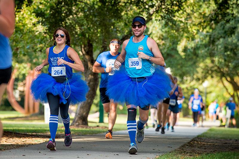 The hue of the day was blue, but the mood was festive at the annual NOLA BlueDoo Party/Walk/Run.