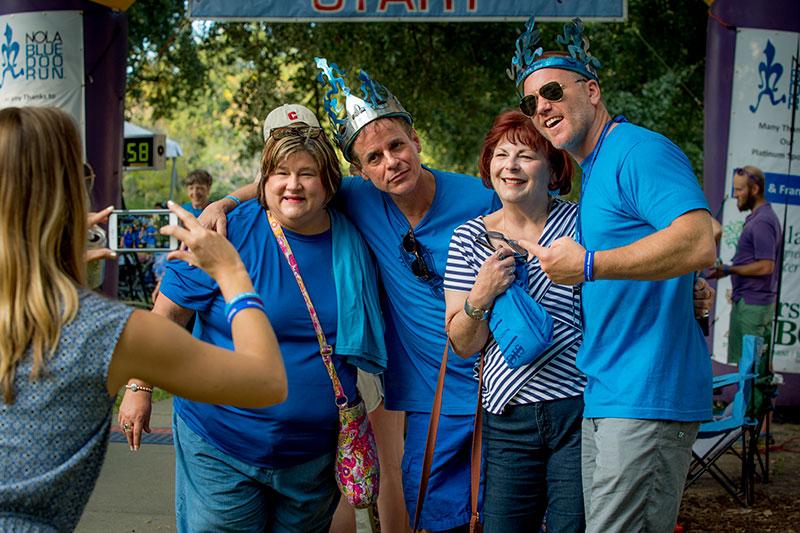 The hue of the day was blue, but the mood was festive at the annual NOLA BlueDoo Party/Walk/Run.