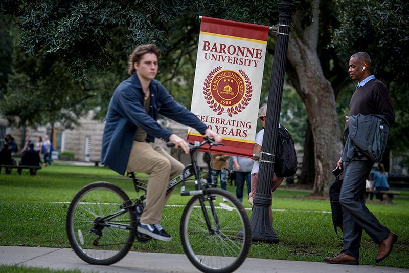 The uptown campus is cast as "Baronne University" in popular TV crime series.
