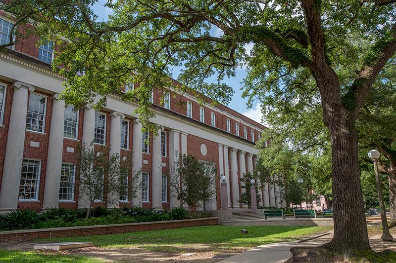 At 6801 Freret Street, Jones Hall has served many roles since its completion in 1941. First dedicated as Howard-Tilton Memorial Library, it became second location of the library on Tulane’s uptown campus (the first was Tilton Memorial). Joseph Merrick Jones Hall is the first in an ongoing series of building portraits.