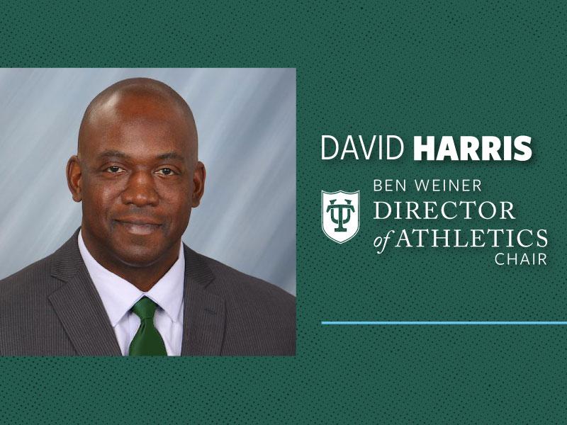 David Harris is the Green Wave’s new Director of Athletics and the Ben Weiner Director of Athletics Chair.