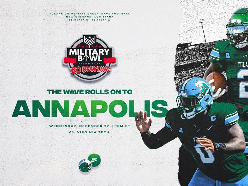 Green Wave Football headed to Military Bowl