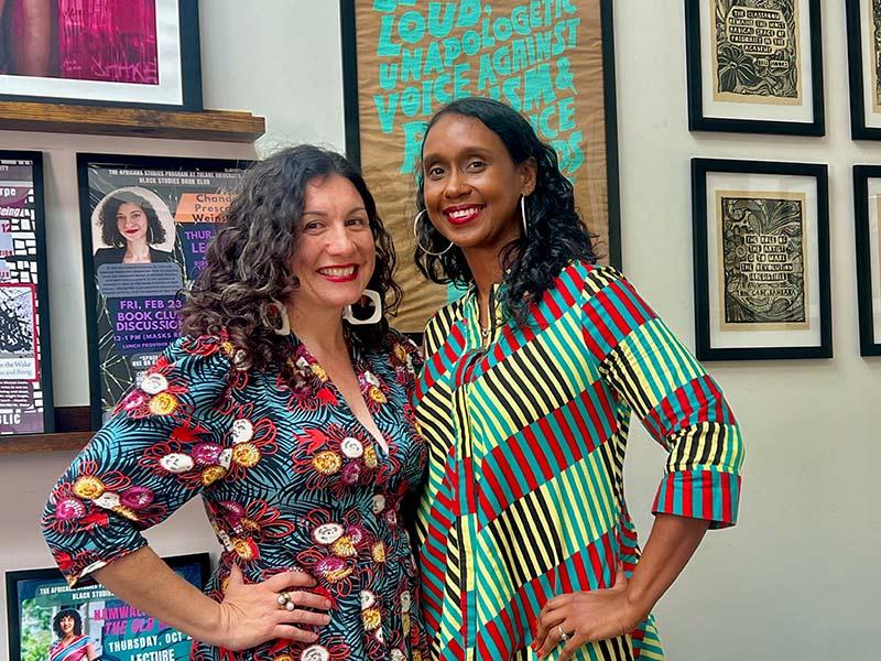 Stephanie Porras, professor of art history and chair of the Newcomb Art Department, and Mia L. Bagneris, associate professor of art history and Africana studies and director of the Africana Studies Program