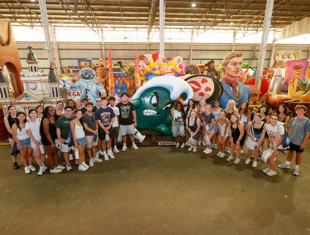 First-year Tulanians at Mardi Gras World