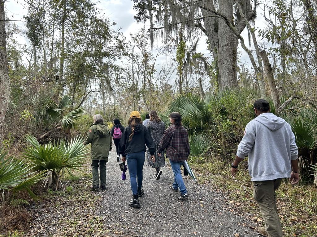 Students in the Xavier-Tulane Gulf Scholars Program visiting Jean Lafitte National Historic Park and Preserve