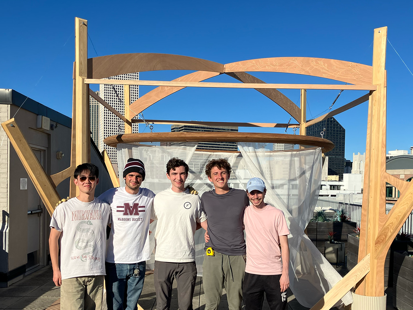 A team of Tulane architecture built a sukka.
