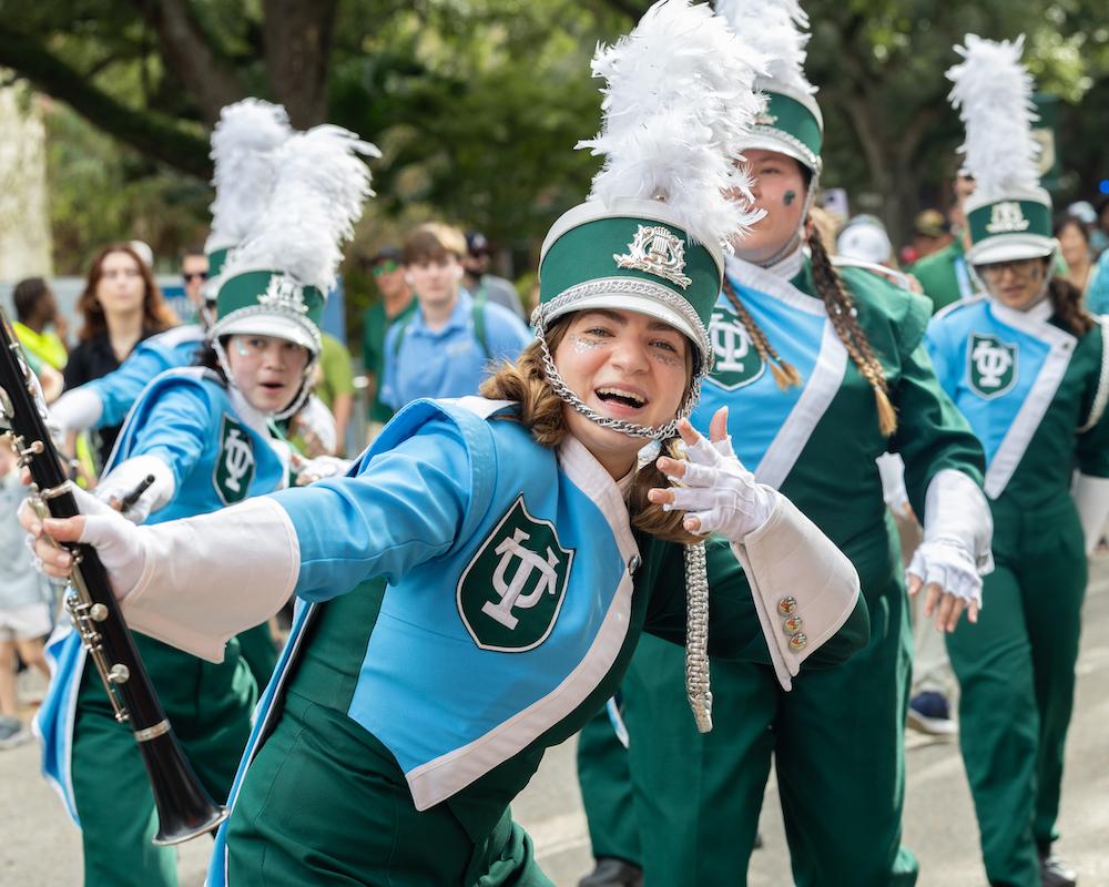 Tulane University Marching Band performs during Wave Weekend '24