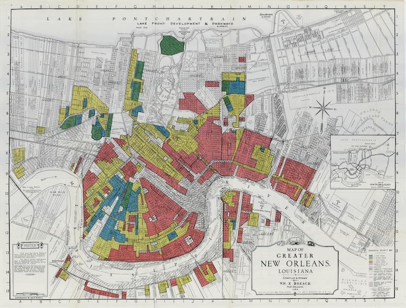 Redlining map of New Orleans Redlining map of New Orleans