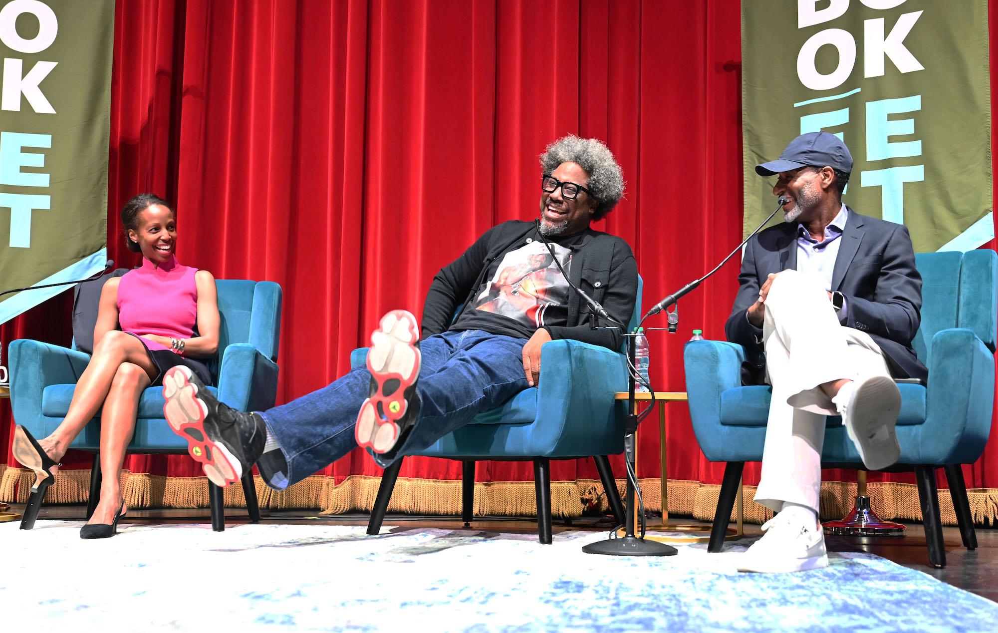 W. Kamau Bell (center) at Book Fest 2025
