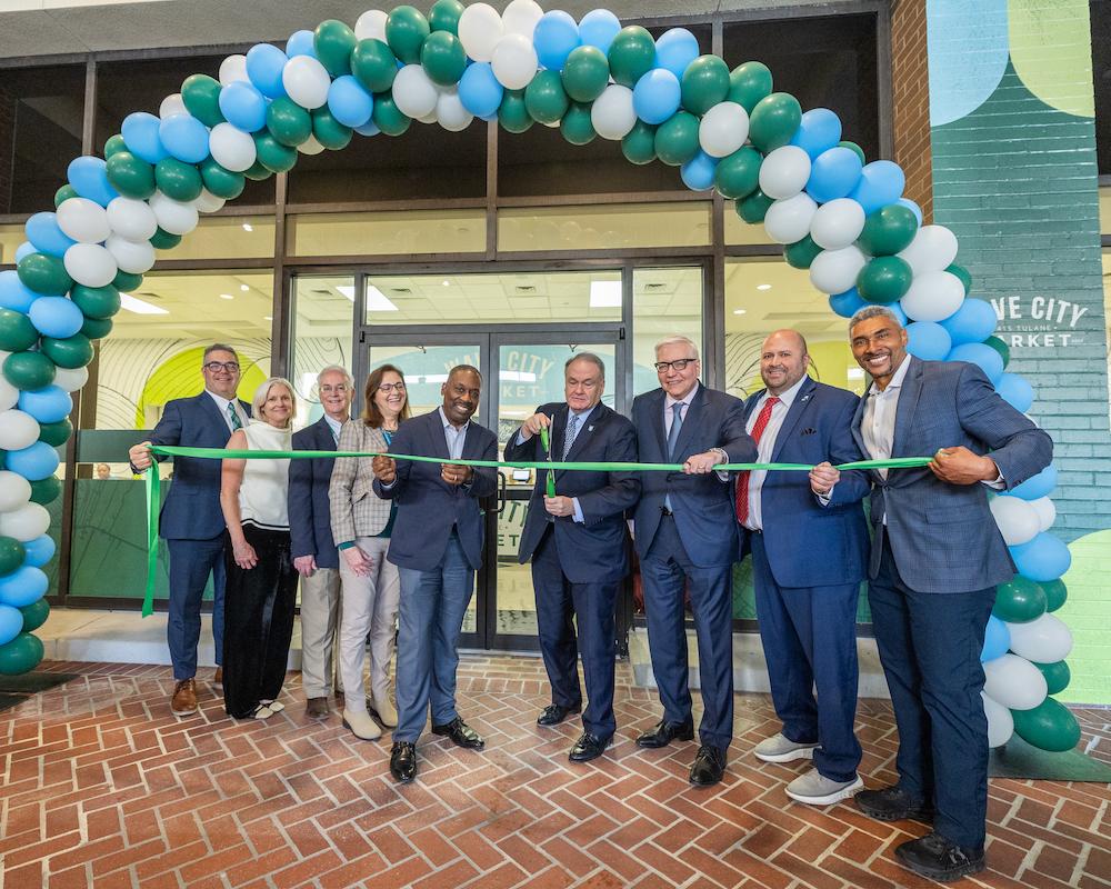 (Left to right) Jeff Benjamin, Susan Davies, Dr. Lee Hamm, Brenda Douglas, Thomas LaViest, Michael A. Fitts, Patrick Norton, Brian Johnson, Dook Chase 