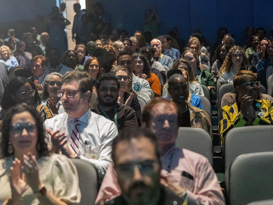Tulane employees at State of the University address