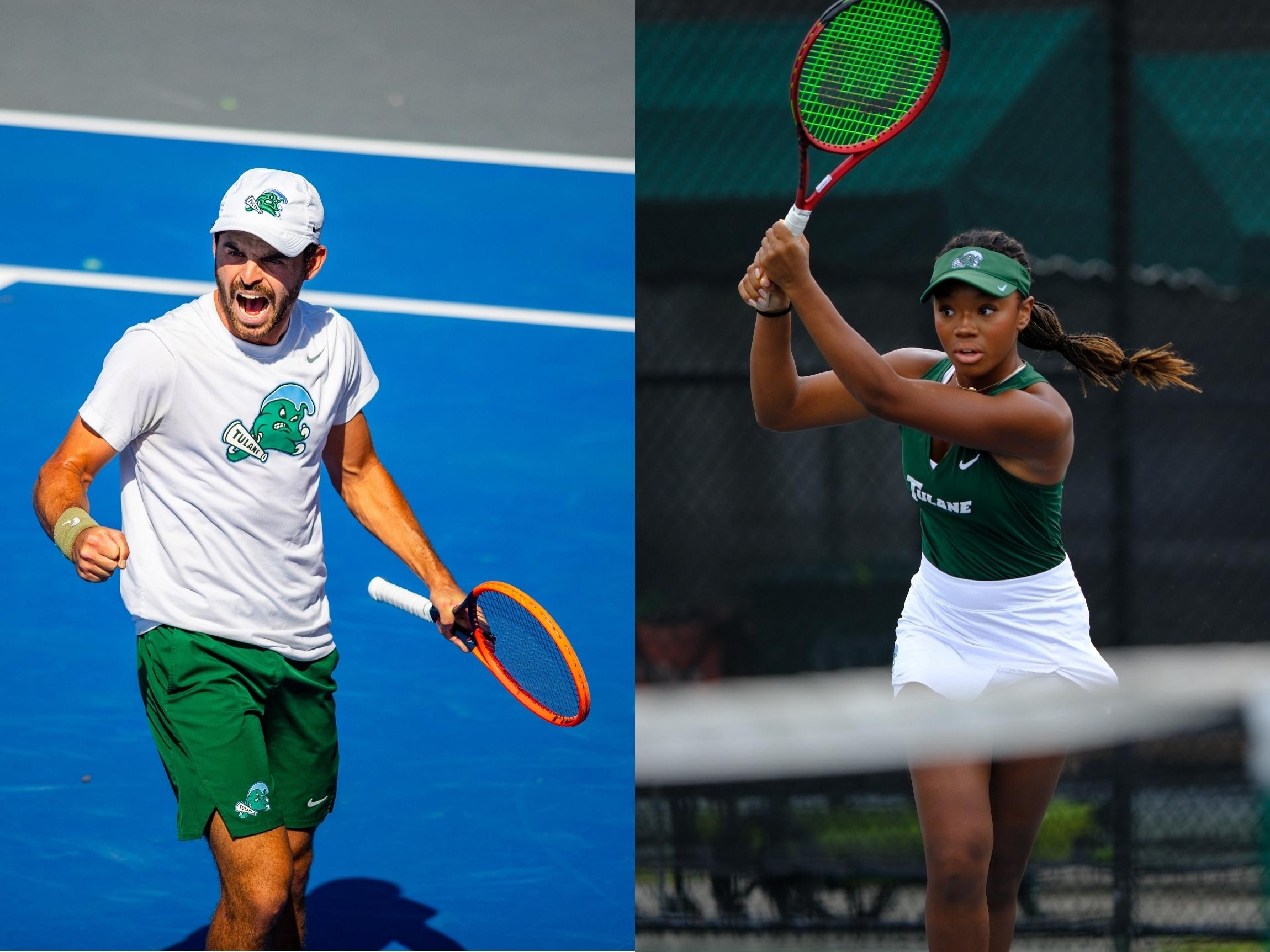 Two Tulane tennis players