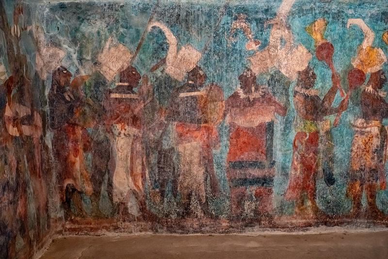 Maya murals in Bonampak, Mexico