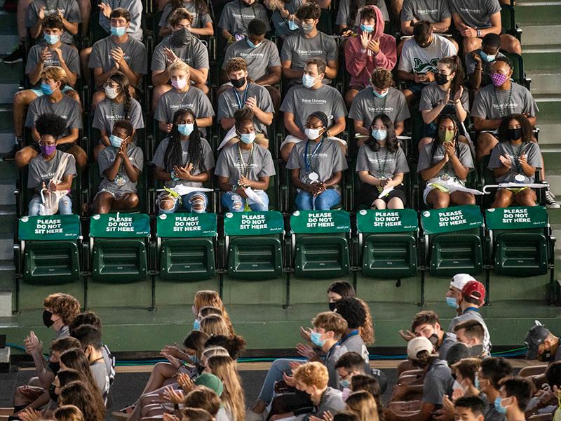 Tulane Convocation 2021 at Fogelman Arena in Devlin Fieldhouse