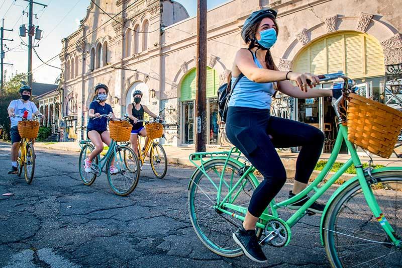 French Quarter and Marigny bike tour during COVID-19 pandemic 