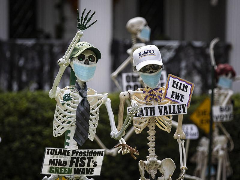 Skeletons at 6000 St. Charles Ave. Skeletons on 6000 St. Charles Ave.