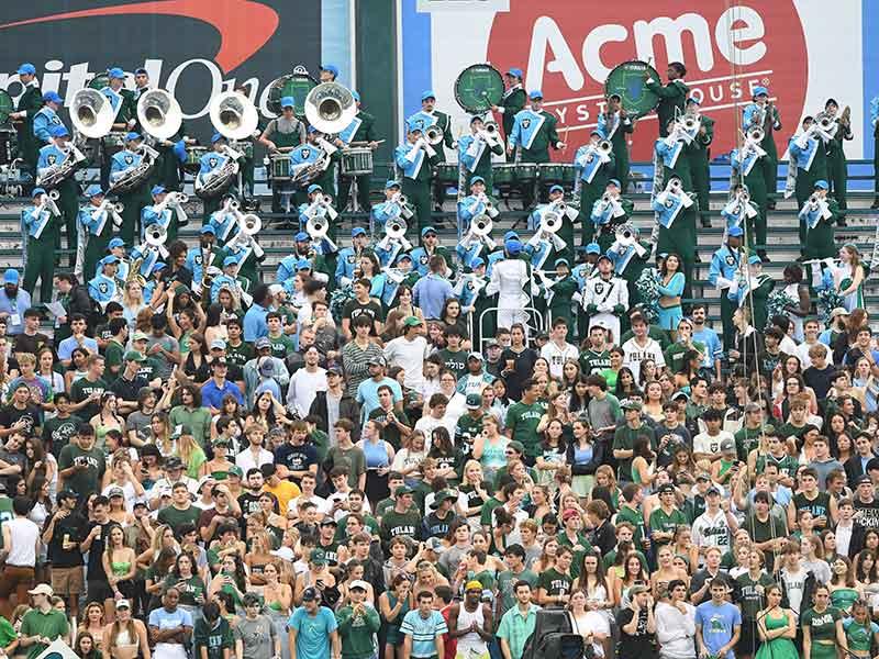 Tulane Marching Band at Green Wave football game