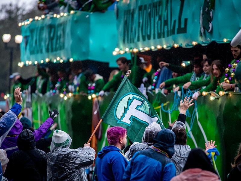 Green Wave float, Krewe of Freret