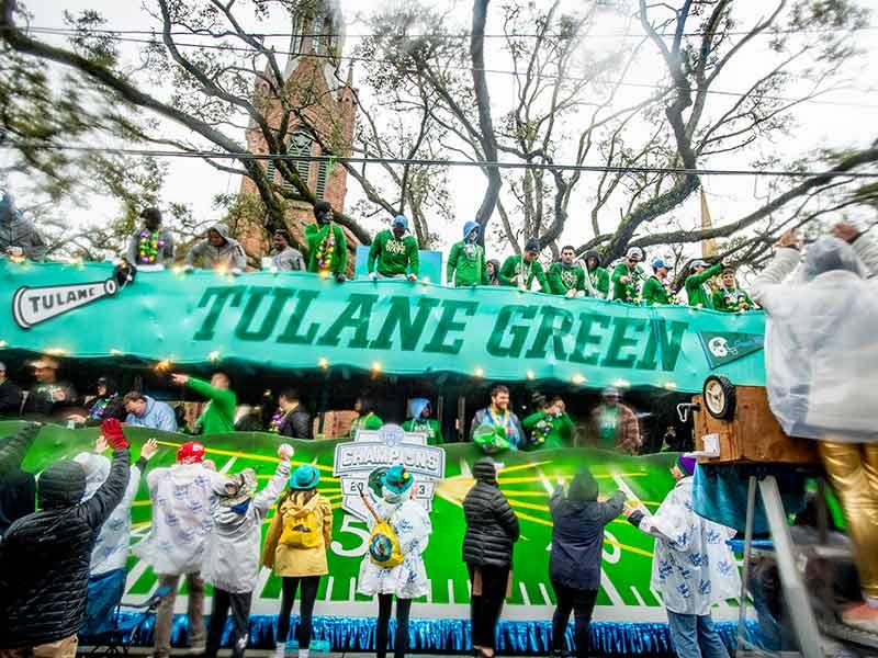 Green Wave float, Krewe of Freret