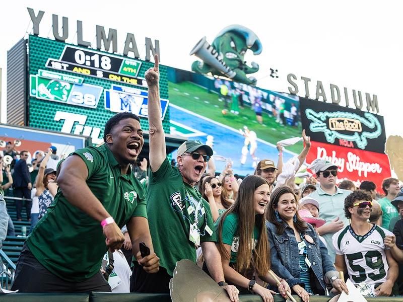 Fans at Yulman Stadium