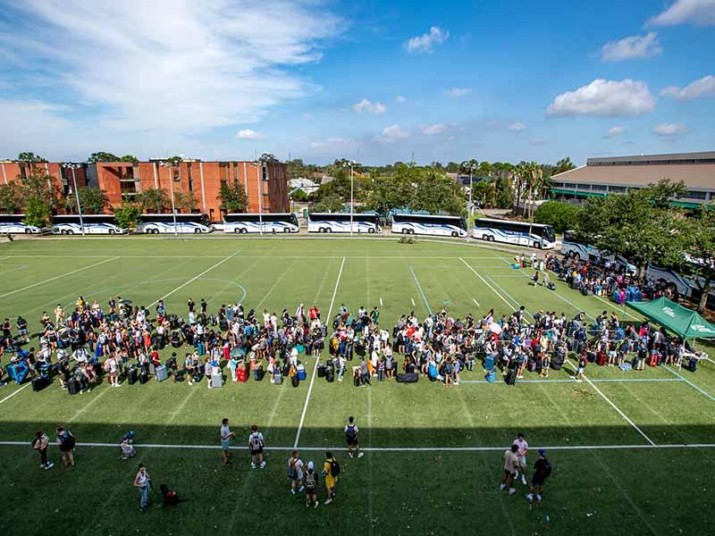 Tulane students during Hurricane Ida evacuation