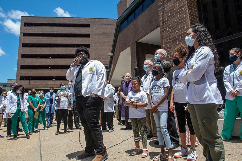 School of Medicine peaceful protest