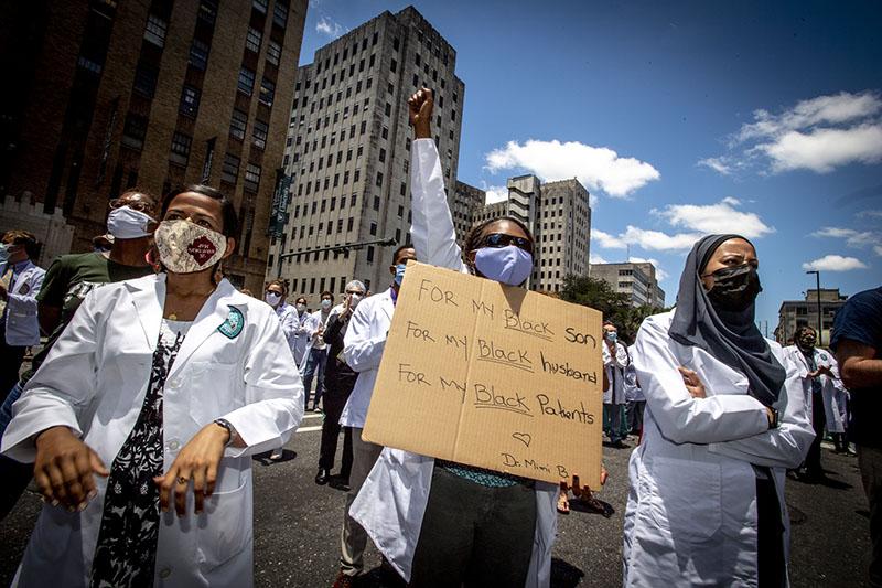 School of Medicine peaceful protest