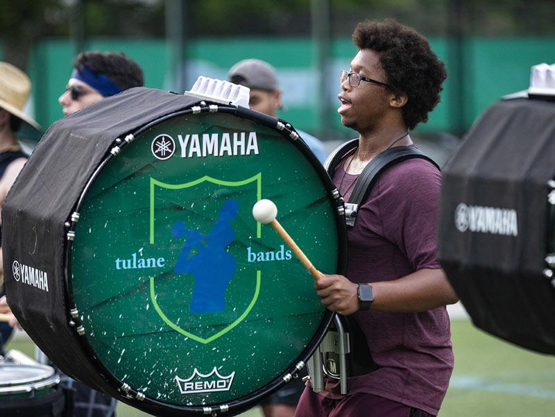 Tulane Band member Franklin Stanley