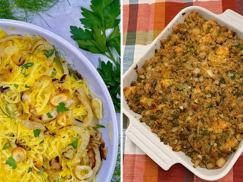 Spaghetti squash and cornbread dressing recipes from Goldring Center for Culinary Medicine